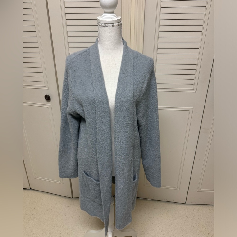 Grey fuzzy ladies cardigan 2XL- Love Token